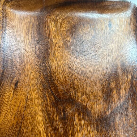 Monkey Pod Wood 12" Serving Plates Tray Platters Mid Century Modern Set of 7 - Picture 11 of 16